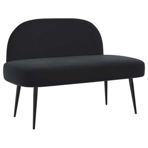 vidaXL Oblikovana klupa s naslonjačem Crna 110 x 60 x 76 cm Bar&scaron;un