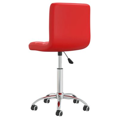 vidaXL Okretne blagovaonske stolice od umjetne kože 2 kom crvene