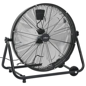 vidaXL Industrijski ventilator s bubnjem 60 cm 172,5 W crni