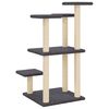 vidaXL Grebalica za mačke s platformama tamnosiva 98,5 cm