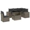 vidaXL 6-dijelni set vrtnih sofa od poliratana s jastucima sivi