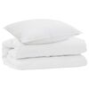 vidaXL Set deka s jastukom 2 pcs Bijelo Mikrofibra