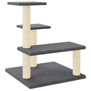 vidaXL Penjalica za mačke sa stupovima za grebanje tamnosiva 61 cm