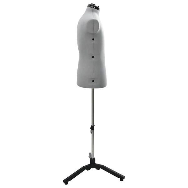 vidaXL Podesivi oblik haljine za žene Siva 37.5-45.5 inča tkanina