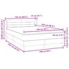 vidaXL Box Spring krevet s madracem crni 160x220 cm samt