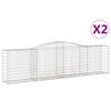 vidaXL Lučne gabionske ko&scaron;are 2 kom 400x50x100/120cm pocinčano željezo