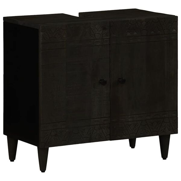 vidaXL 2-dijelni set kupaonskog namje&scaron;taja od masivnog drva manga