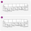 vidaXL Set vanjskih sofa s jastukom 7 pcs Prirodna i svijetlo siva