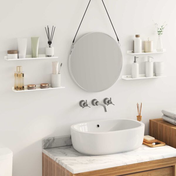 vidaXL Lebdeća polica Zidne 4 pcs Bijeli 40 x 9 x 2,5 cm Čelik