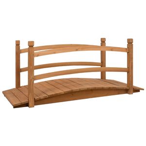vidaXL Vrtni most sivi 140 x 60 x 60 cm od masivne jelovine