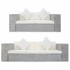 vidaXL 2-dijelni set sofa od prirodnog ratana s jastucima sivi