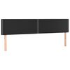 vidaXL Uzglavlja crna 180x5x78/88 cm od umjetne kože
