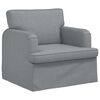vidaXL Sofa 2 pcs Svijetlo siva