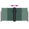 vidaXL Uvlačiva bočna tenda tamnozelena 120 x 600 cm