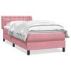 vidaXL Box Spring krevet s madracem ružičasti 80x210 cm samt