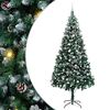vidaXL Umjetno božićno drvce Zelena 240 cm PVC i Čelik i Plastika