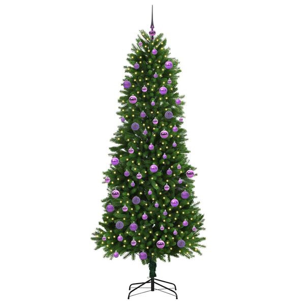 vidaXL Božićno drvce s 300 LED svjetlima s stalakom Zelena 240 cm PE