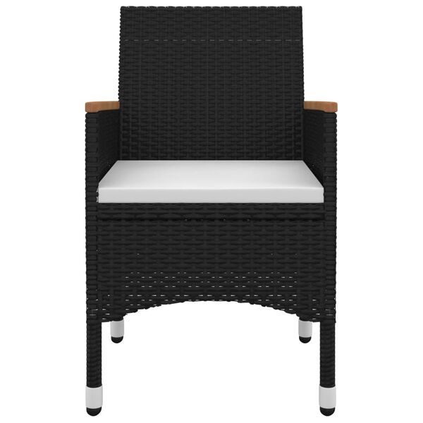 vidaXL 5-dijelni vrtni blagovaonski set s jastucima poliratan i staklo