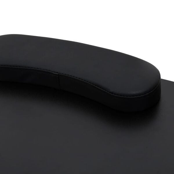 Sklopivi stol za manikuru s kotačićima crni