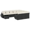 vidaXL 11-dijelni set vrtnih sofa od poliratana s jastucima crni
