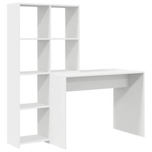 vidaXL Stol s policom Bijelo 138,5 x 55 x 143 cm Konstruirano drvo