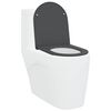 vidaXL Sjedalo za wc s brzim zatvaranjem Antracit 44 x 36.4 x 3.4 cm