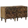 vidaXL Noćni ormar 2 pcs Smeđa 40 x 33,5 x 46 cm Čvrsto drvo manga