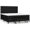 vidaXL Krevet s oprugama i madracem crni 160x200 cm od tkanine