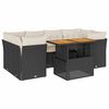 vidaXL 7-dijelni set vrtnih sofa od poliratana s jastucima crni
