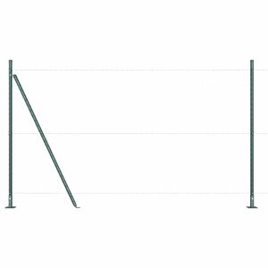vidaXL Stup za ogradu 7 pcs Zelena Čelik