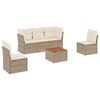 vidaXL 6-dijelni set vrtnih sofa s jastucima bež od poliratana