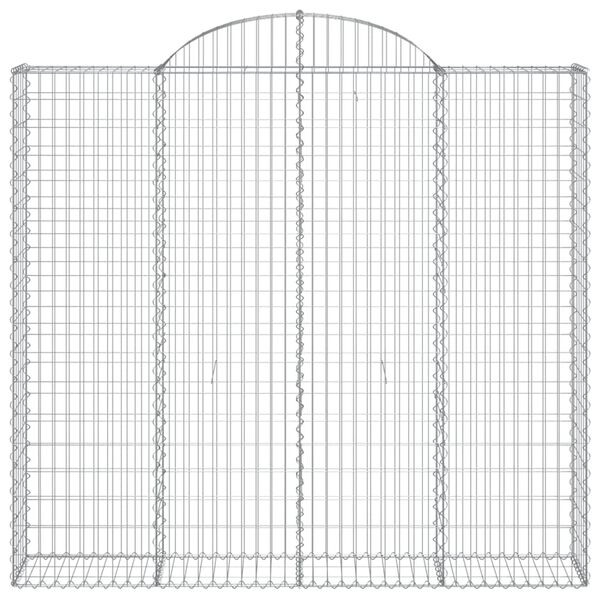 vidaXL Lučne gabionske ko&scaron;are 3 kom 200x30x180/200cm pocinčano željezo