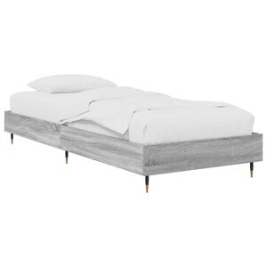 vidaXL Krevetna konstrukcija Siva Sonoma 80 x 200 cm Konstruirano drvo