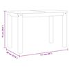vidaXL Blagovaonski stol Panama sivi 112x60x75 cm od masivne borovine