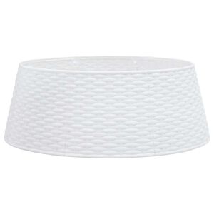 vidaXL Suknja za božićno drvce bijela Ø65x23 cm plastika