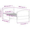 vidaXL Okvir kreveta bez madraca bijeli 75 x 190 cm masivna borovina