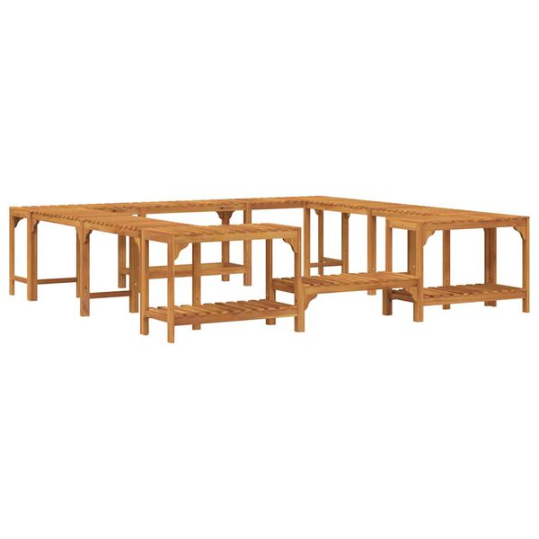 vidaXL Okruženje za kadicu Smeđa 230 x 230 cm Čvrsto drvo akacije