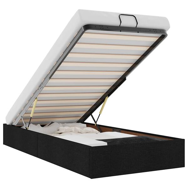 vidaXL Otomanski okvir kreveta bez madraca crni 90x190 cm od tkanine