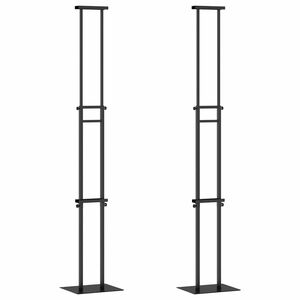vidaXL Stalci za sajmove 2 kom. Crna 30 x 23,5 x 210 cm Čelik