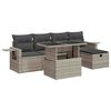 vidaXL 6-dijelni set vrtnih sofa od poliratana s jastucima svjetlosivi