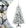 vidaXL Umjetno božićno drvce s nogom s stalakom Bijelo 120 cm PE i PVC