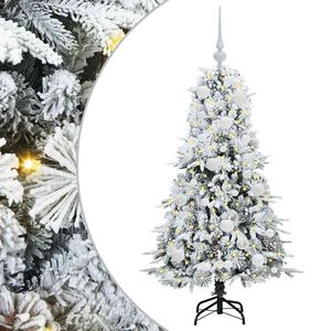 vidaXL Umjetno božićno drvce s nogom s stalakom Bijelo 120 cm PE i PVC
