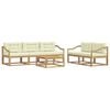 vidaXL Set vanjskih sofa 6 kom. Bijela i krem