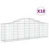 vidaXL Lučne gabionske ko&scaron;are 18 kom 200x30x60/80 cm pocinčano željezo