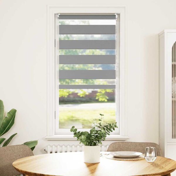 vidaXL Zebra zavjesa 40,9x100 cm &Scaron;irina tkanine 36,7 cm siva