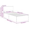 vidaXL Krevetna konstrukcija Siva Sonoma 75 x 190 cm Konstruirano drvo
