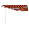 vidaXL Automatska tenda na uvlačenje 4x3,5 m narančasto-smeđa