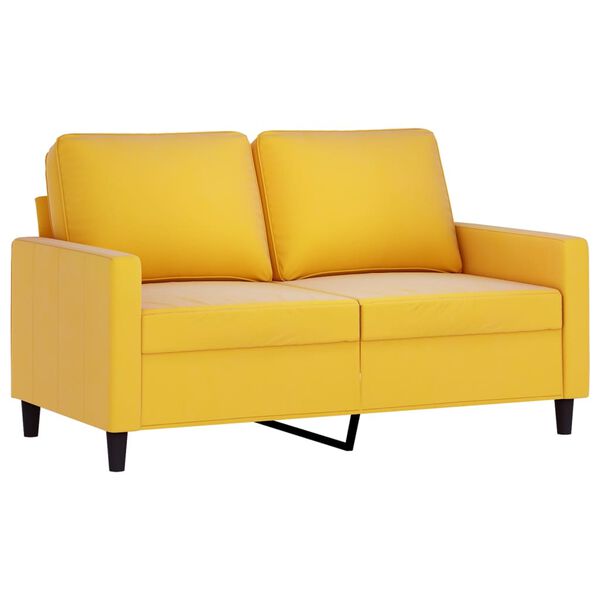 vidaXL 2-dijelni set sofa s jastucima žuti bar&scaron;unasti