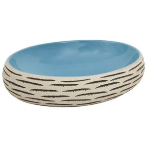vidaXL Nadgradni umivaonik raznobojni ovalni 59x40x15 cm keramički