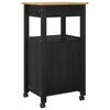 vidaXL Kuhinjski kolica Jednobojno Crna